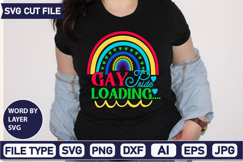 Gay Pride Loading SVG Cut File SVG DesignPlante 503 