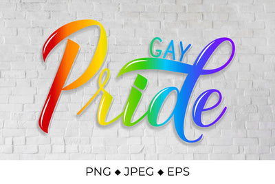 Gay Pride rainbow lettering Sublimation LaBelezoka 