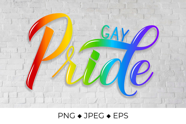 Gay Pride rainbow lettering Sublimation LaBelezoka 