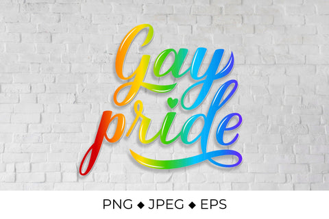 Gay Pride rainbow lettering Sublimation LaBelezoka 