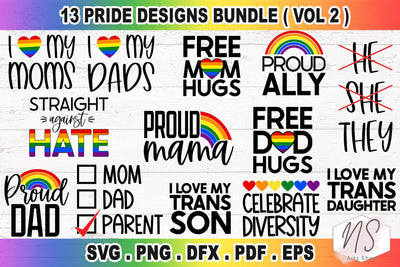 Gay pride SVG Bundle, lgbt svg, gay svg, pride svg, rainbow svg, svg designs, svg quotes, gay flag svg, rainbow flag svg, Allay svg SVG NS Arts Shop 