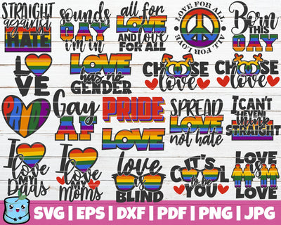 Gay Pride SVG Bundle SVG MintyMarshmallows 