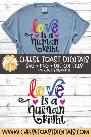 Gay Pride SVG | Love Is A Human Right SVG Cheese Toast Digitals 