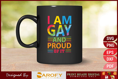 Gay & proud of it LGBTQ pride SVG Sarofydesign 