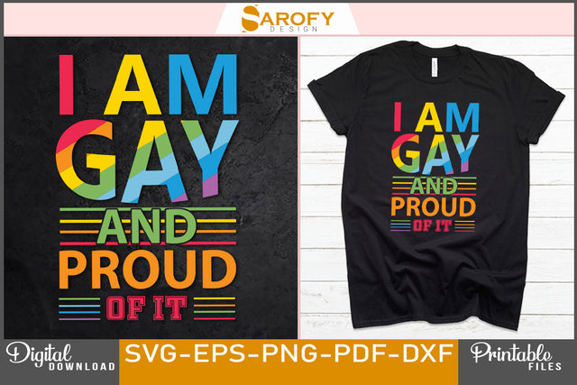Gay & proud of it LGBTQ pride SVG Sarofydesign 
