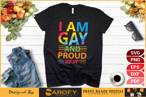 Gay & proud of it LGBTQ pride SVG Sarofydesign 