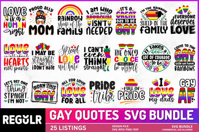 Gay SVG Bundle SVG Regulrcrative 