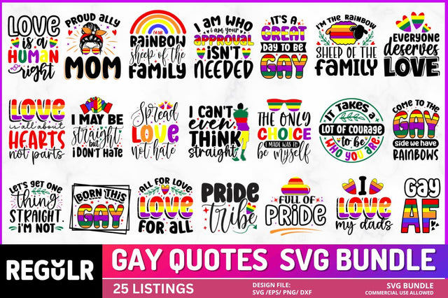 Gay SVG Bundle SVG Regulrcrative 