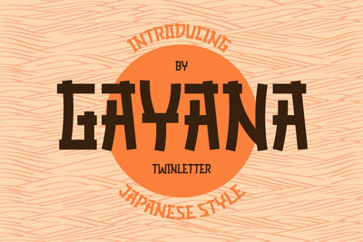 GAYANA Faux Japanese Font Font twinletter 
