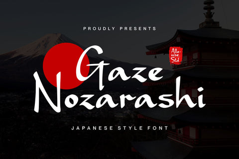 Gaze Nozarashi Font Allouse.Studio 