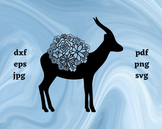 Gazelle Mandala SVG Cut File SVG Northern Light SVG 