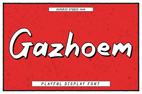 Gazhoem | Playful Comic Brush Font Font Katario Studio 