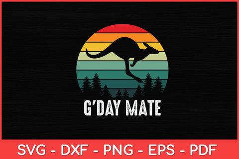 G'Day Mate Kangaroo Australian Symbol Funny Svg Cut File | Kangaroo Svg SVG artprintfile 