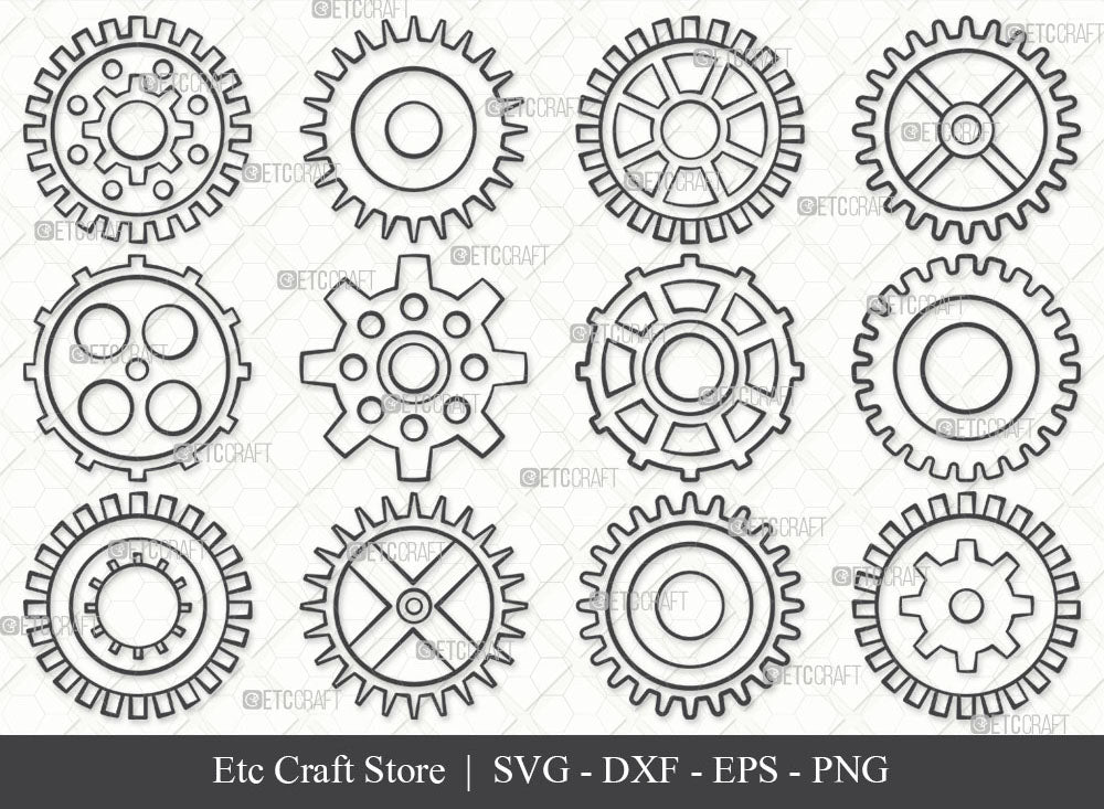 machine gears drawing