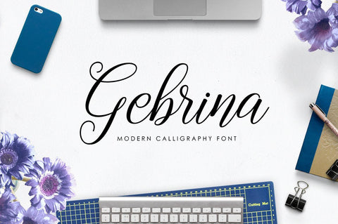 Gebrina Script Font Megatype 