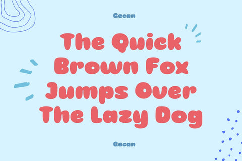 Gecan Font twinletter 