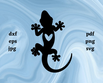 Gecko Heart SVG Cut File SVG Northern Light SVG 