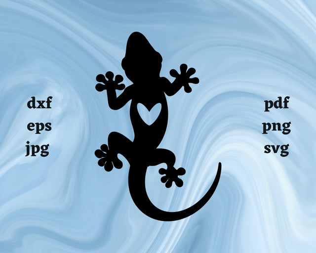 Gecko Heart SVG Cut File SVG Northern Light SVG 