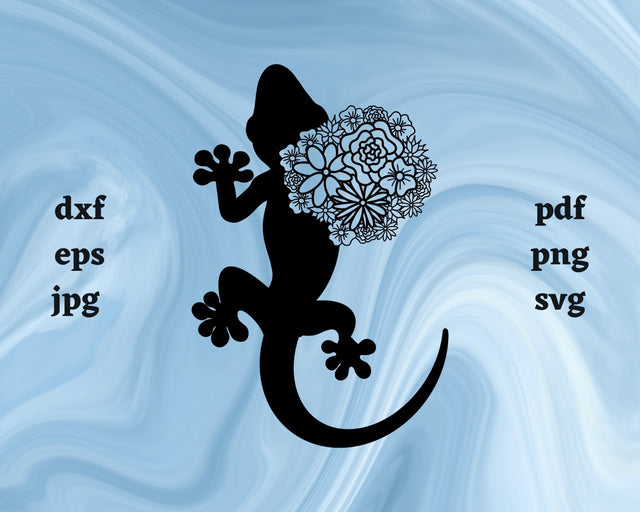 Gecko Mandala SVG Cut File SVG Northern Light SVG 