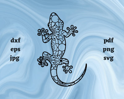 Gecko Mandala SVG Cut File SVG Northern Light SVG 