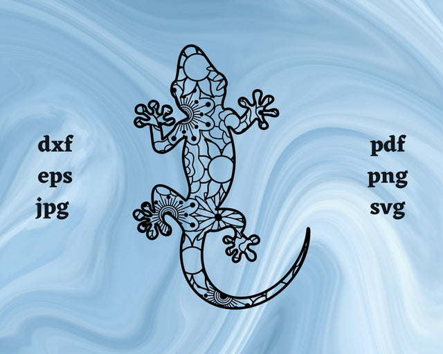 Gecko Mandala SVG Cut File SVG Northern Light SVG 