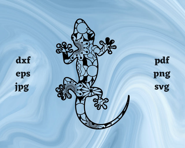 Gecko Mandala SVG Cut File SVG Northern Light SVG 