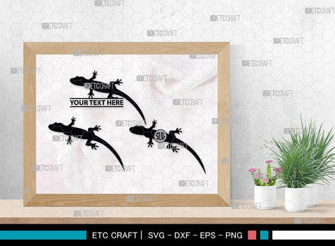 Gecko Monogram, Gecko Silhouette, Gecko SVG, Lizard Svg, Reptile Svg, Chameleon Svg, SB00269 SVG ETC Craft 