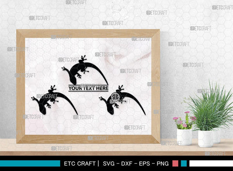 Gecko Monogram, Gecko Silhouette, Gecko SVG, Lizard Svg, Reptile Svg, Chameleon Svg, SB00269 SVG ETC Craft 