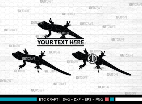 Gecko Monogram, Gecko Silhouette, Gecko SVG, Lizard Svg, Reptile Svg, Chameleon Svg, SB00269 SVG ETC Craft 