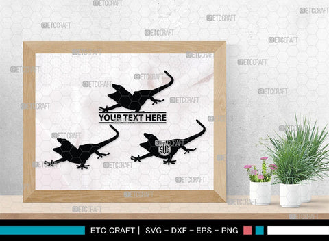 Gecko Monogram, Gecko Silhouette, Gecko SVG, Lizard Svg, Reptile Svg, Chameleon Svg, SB00269 SVG ETC Craft 