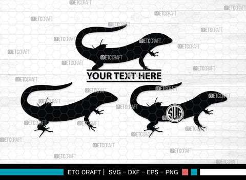 Gecko Monogram, Gecko Silhouette, Gecko SVG, Lizard Svg, Reptile Svg, Chameleon Svg, SB00269 SVG ETC Craft 