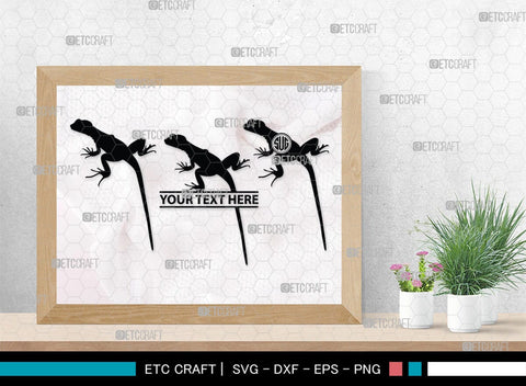 Gecko Monogram, Gecko Silhouette, Gecko SVG, Lizard Svg, Reptile Svg, Chameleon Svg, SB00269 SVG ETC Craft 