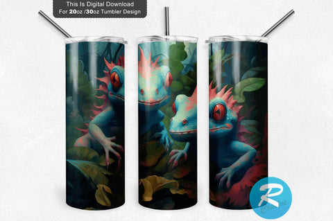 Geckos 20 oz / 30 oz Skinny Tumbler Sublimation Regulrcrative 