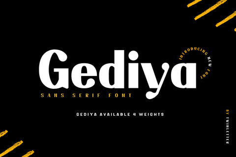 Gediya Font twinletter 