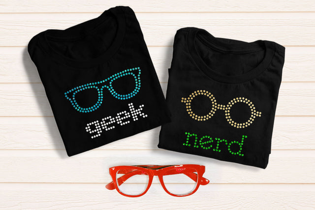 Geek and Nerd Glasses Rhinestone SVG Template SVG Designed by Geeks 
