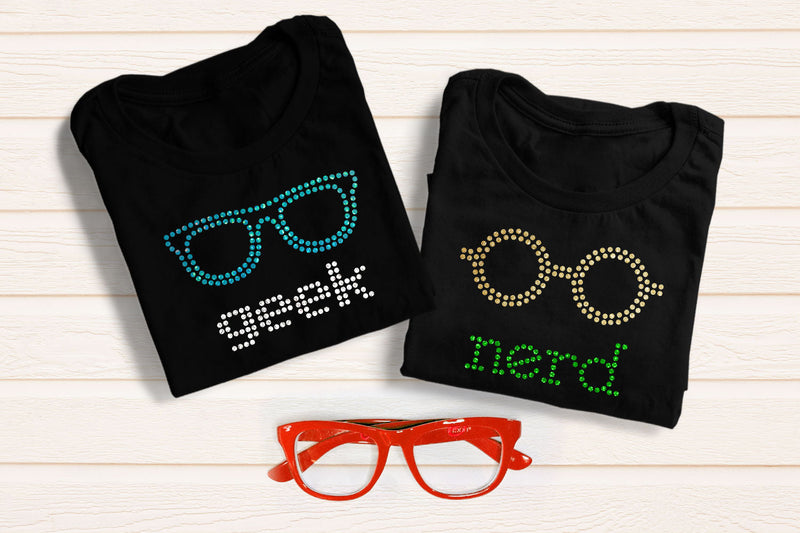 Geek and Nerd Glasses Rhinestone SVG Template SVG Designed by Geeks 