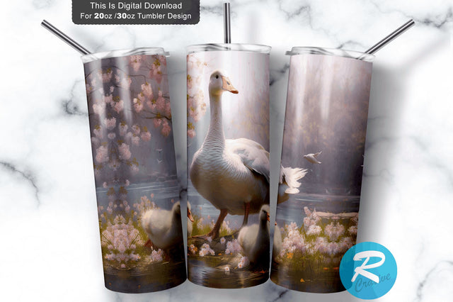 Geese Spring 20 oz / 30 oz Skinny Tumbler Sublimation Regulrcrative 