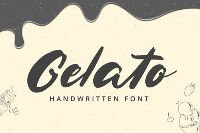 Gelato - Handwritten Font Font Alpaprana Studio 