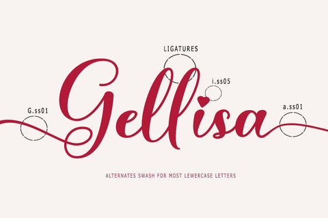 Gellisa Script - So Fontsy