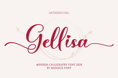 Gellisa Script Font muhammadzeky 