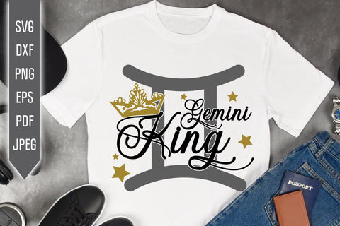 Gemini King Svg. Zodiac Sign Svg. Horoscope Svg. Gemini Sign Svg. Gemini Shirt. June Svg. Gemini Birthday Svg. Cricut Silhouette dxf png eps SVG Mint And Beer Creations 