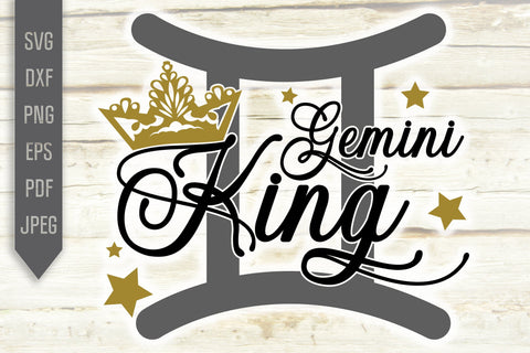 Gemini King Svg. Zodiac Sign Svg. Horoscope Svg. Gemini Sign Svg. Gemini Shirt. June Svg. Gemini Birthday Svg. Cricut Silhouette dxf png eps SVG Mint And Beer Creations 