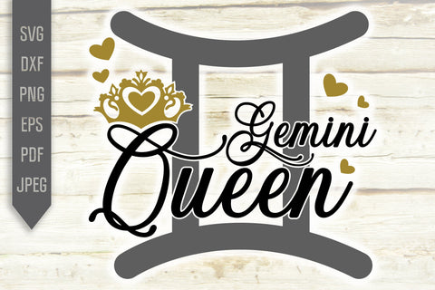 Gemini Queen Svg. Zodiac Sign Svg. Horoscope Svg. Gemini Sign Svg. Gemini Shirt. June Svg. Gemini Birthday Svg. Cricut, Silhouette, dxf, eps SVG Mint And Beer Creations 