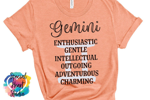 Gemini Zodiac Sign SVG Special Heart Studio 