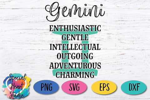 Gemini Zodiac Sign SVG Special Heart Studio 
