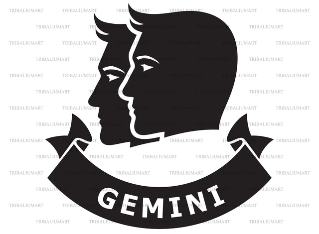 Gemini zodiac sign SVG TribaliumArtSF 