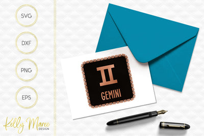 Gemini Zodiac SVG Cut File Kelly Maree Design 
