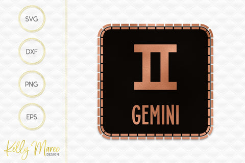 Gemini Zodiac SVG Cut File Kelly Maree Design 
