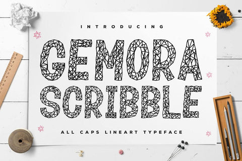 Gemora Scribble - Fun Display Font Font Kotak Kuning Studio 