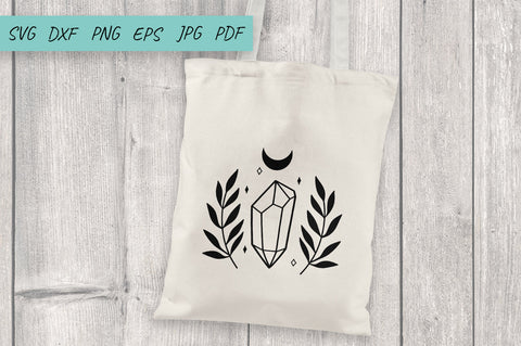 Gemstone, Moon Crystals SVG, Boho moon, Mystical SVG SVG Irina Ostapenko 
